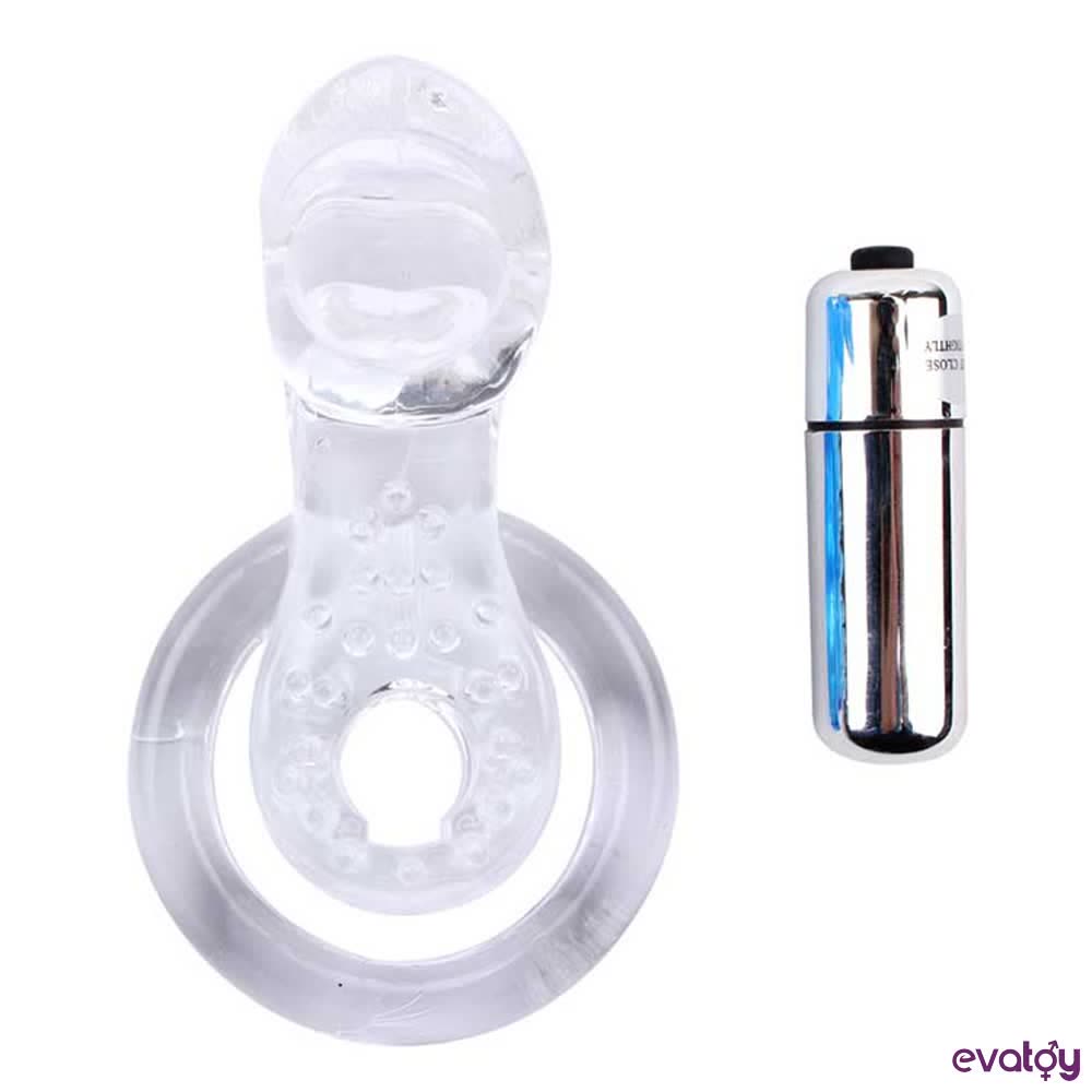 Evatoy SM Titreşimli Dilli Penis Halkası