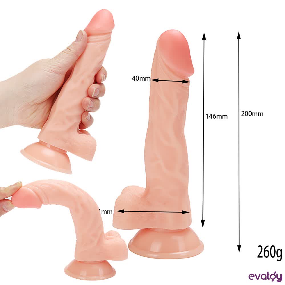 Evatoy Jaydon 20 Cm Vantuzlu Realistik Dildo Penis