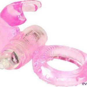 Evatoy Titreşimli Pembe Tavşan Penis Halkası