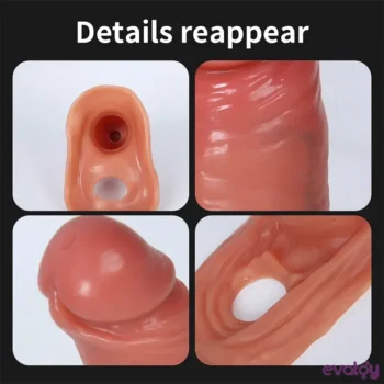 Evatoy 15 Cm Çift Katmanlı Halkalı Anal Penis Kılıfı - Görsel 3