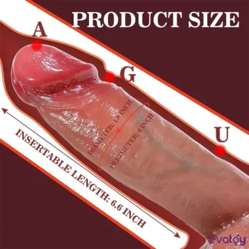 Evatoy Satisfactory King Çift Katmanlı Ultra Gerçekçi Dildo - Görsel 5