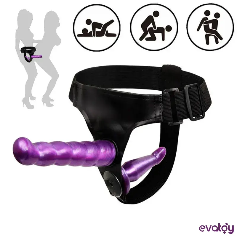 Female Herness 17 Cm Çift Taraflı Lezbiyen Dildo