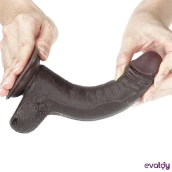 LoveToy Sliding 17.5 Cm. Çift Katmanlı Zenci Dildo - Görsel 5