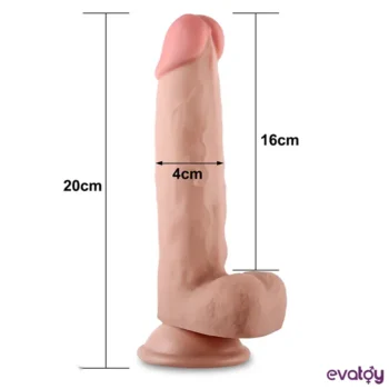 LoveToy Sliding 20 Cm. Çift Katmanlı Dildo - Görsel 6