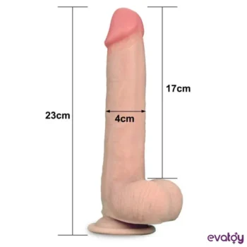LoveToy Sliding 23 Cm. Çift Katmanlı Dildo - Görsel 6