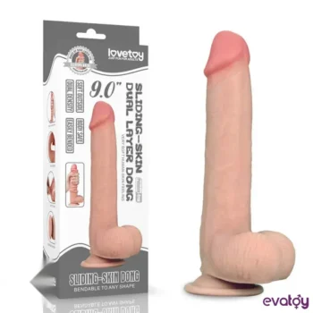 LoveToy Sliding 23 Cm. Çift Katmanlı Dildo