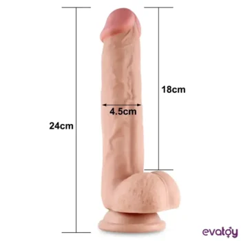 LoveToy Sliding 24 Cm. Çift Katmanlı Dildo - Görsel 6