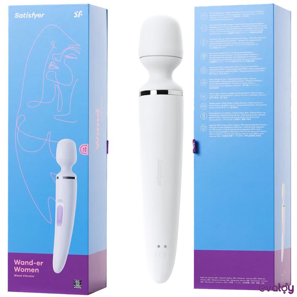 Evatoy Satisfyer Wand-er Woman 34 Cm Beyaz Vibratör