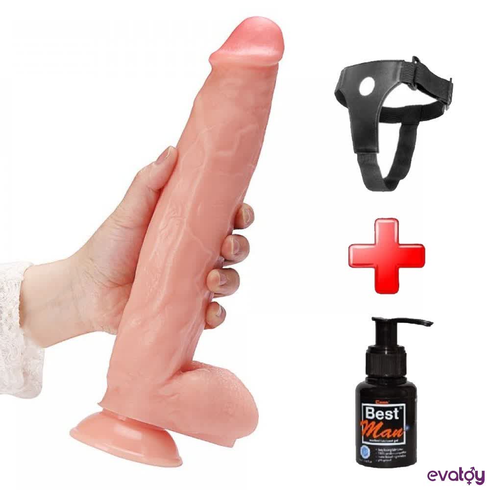 Evatoy 31 cm. Belden Bağlamalı Realistik Dildo Penis